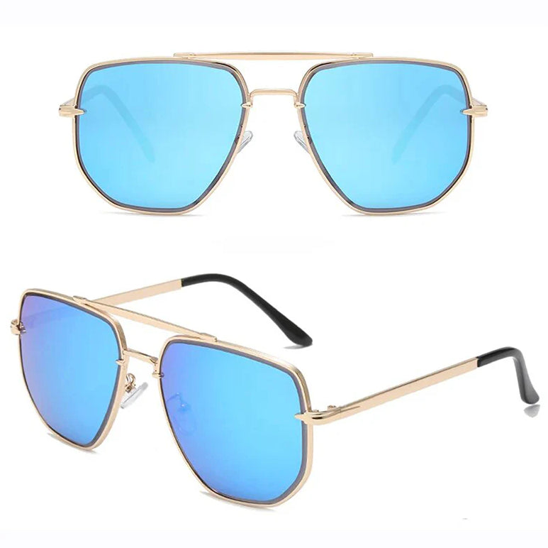 Men's Double Bridge Gradient Cut Sunglasses