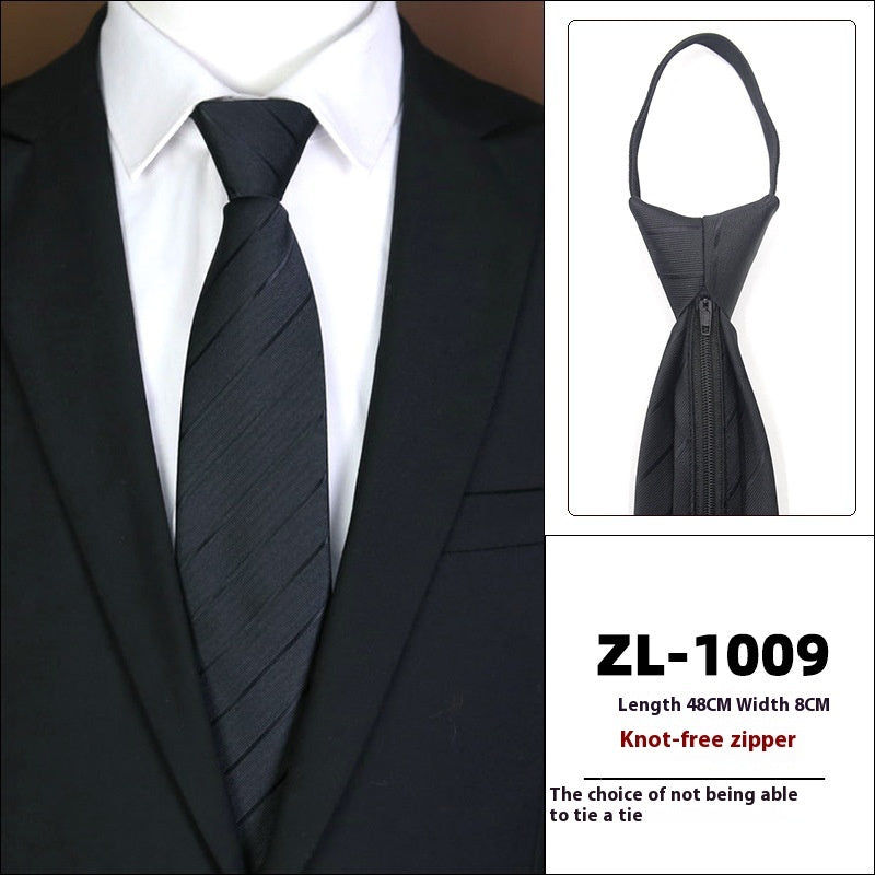 Men's Formal Business Zipper Tie