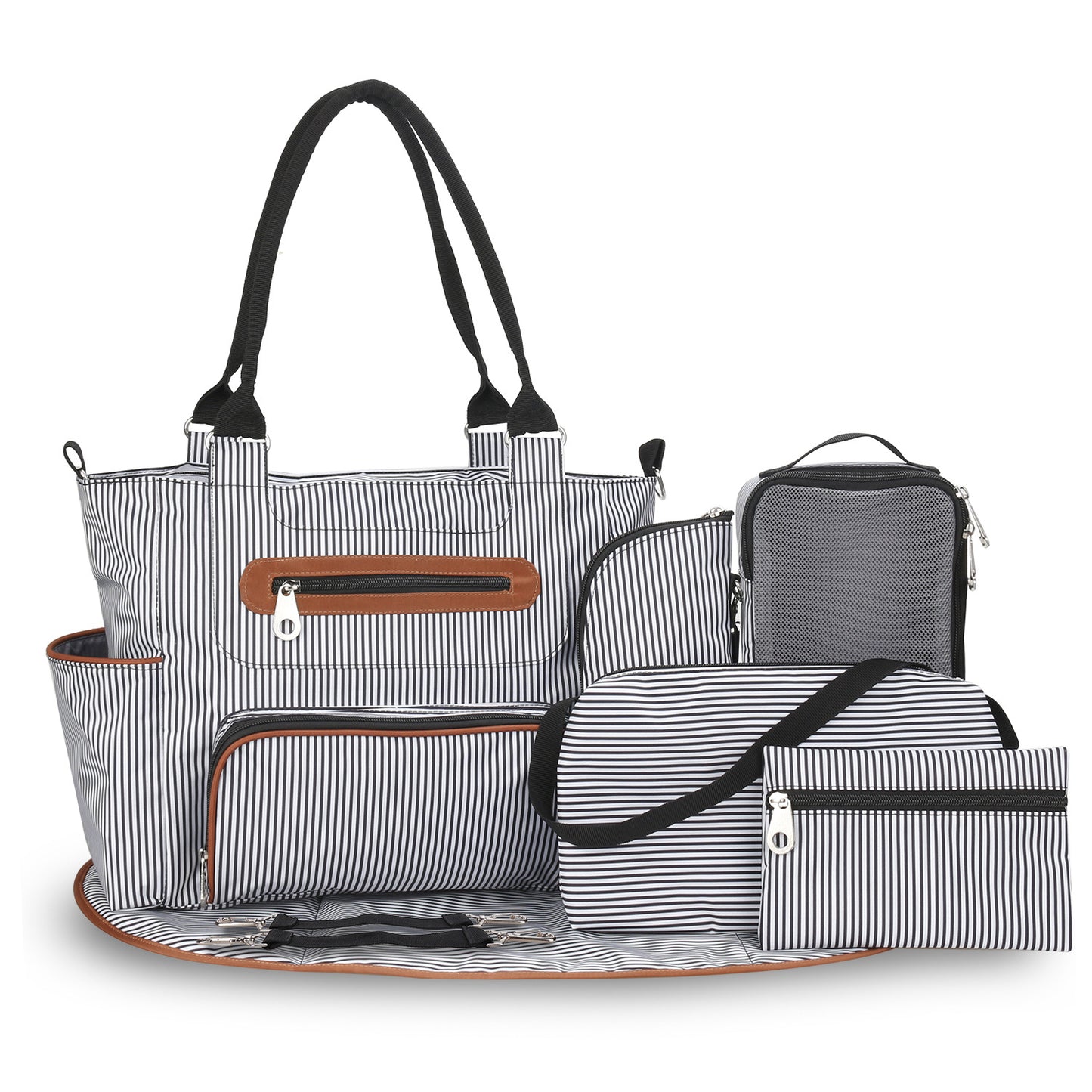 8Pcs Baby Nappy Diaper Bags Set