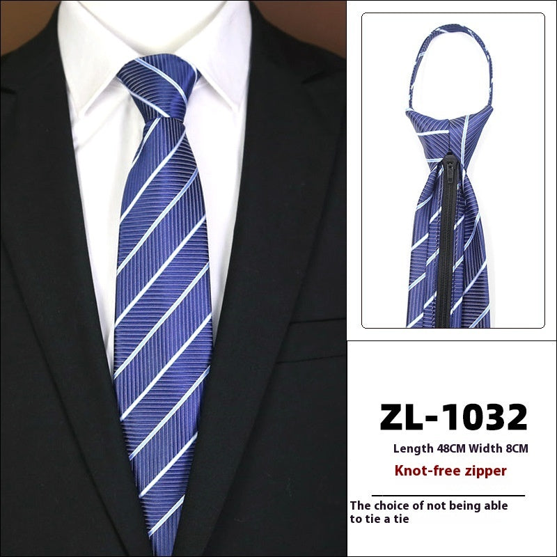 Men's Formal Business Zipper Tie