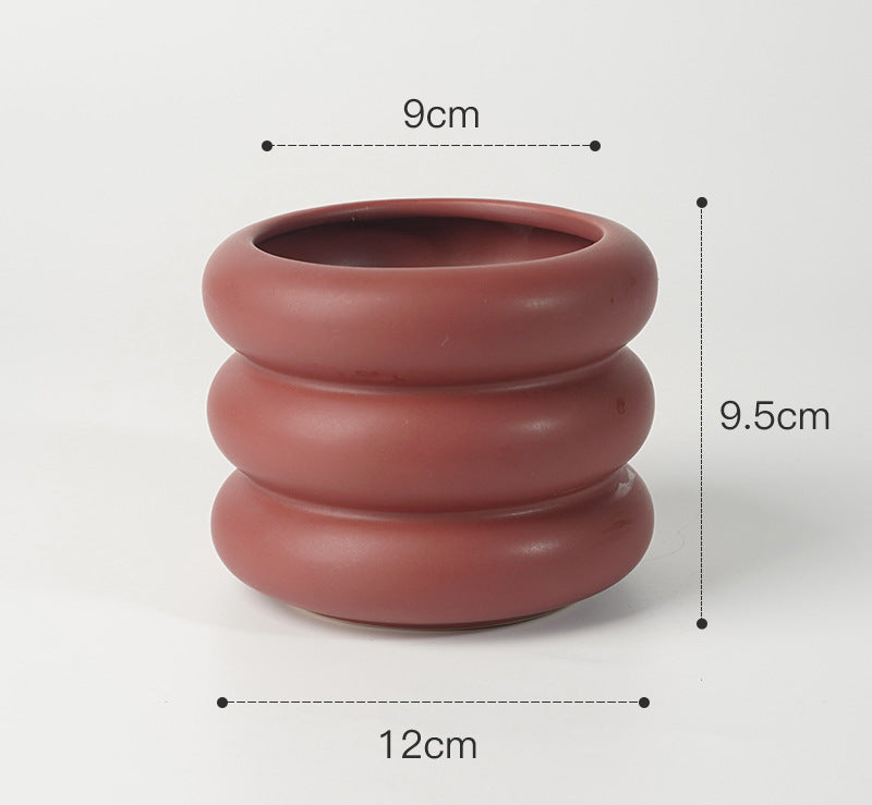 Morandi Round Ceramic Flower Vase