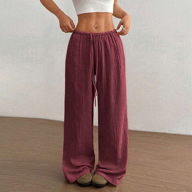 Plus Size Women's High-Waisted Wide Leg Pants \