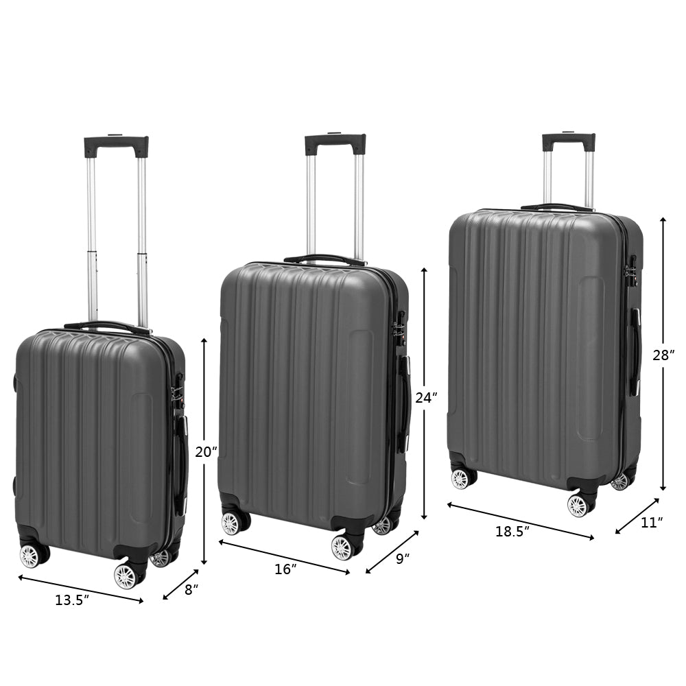 Dark Grey/3-in-1 Swivel Suitcase