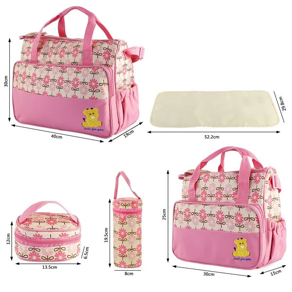 5PCS Baby Nappy Diaper Bags Set