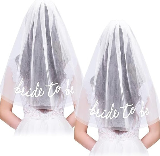 Bride To Be Embroidered/Veil