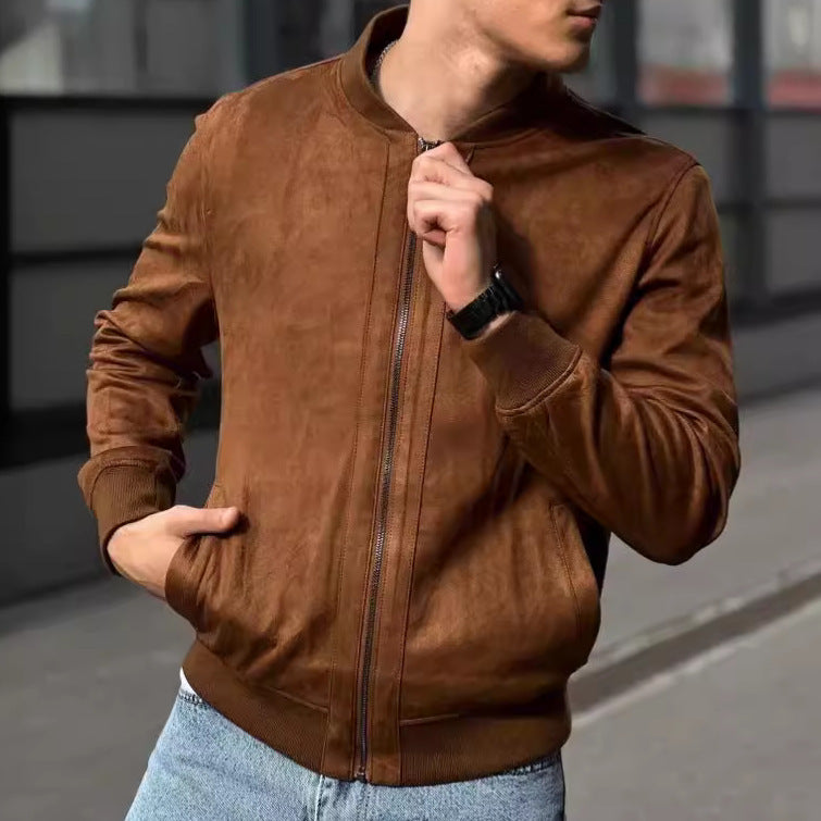 European & American Leisure Suede Coat