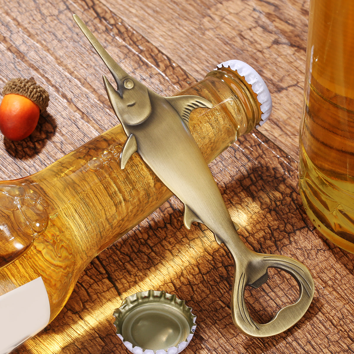 Swordfish Handle Metal Beer Bottle Opener