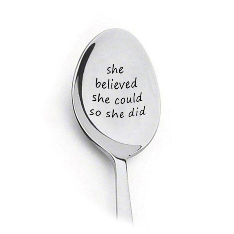 Stainless Spoon's With Lettering
