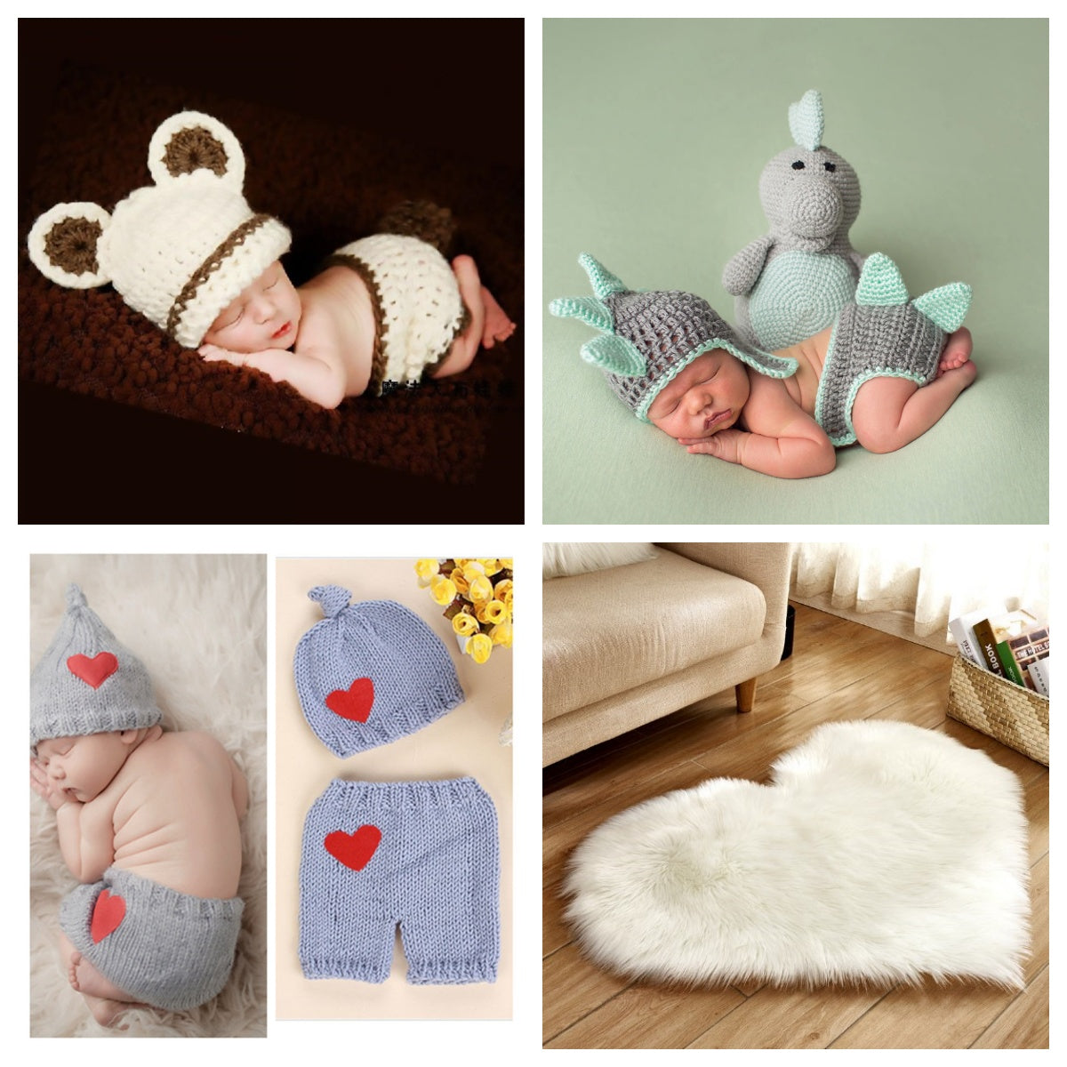 Plush Heart Shaped Carpet