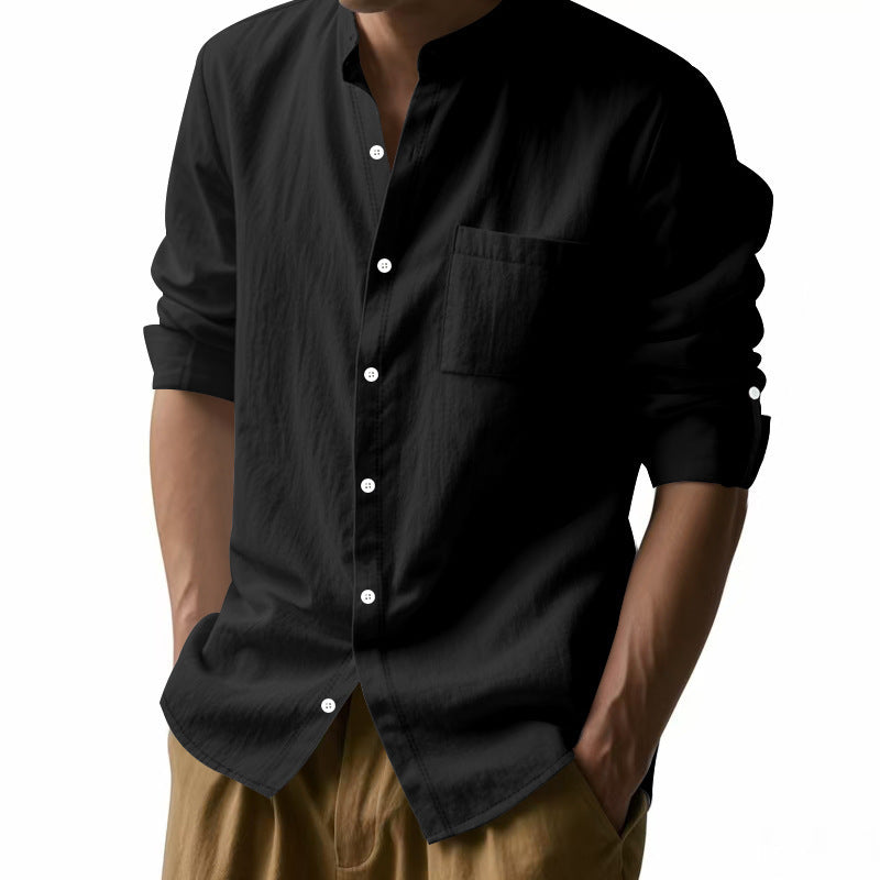 Long Sleeve Stand Collar Shirt