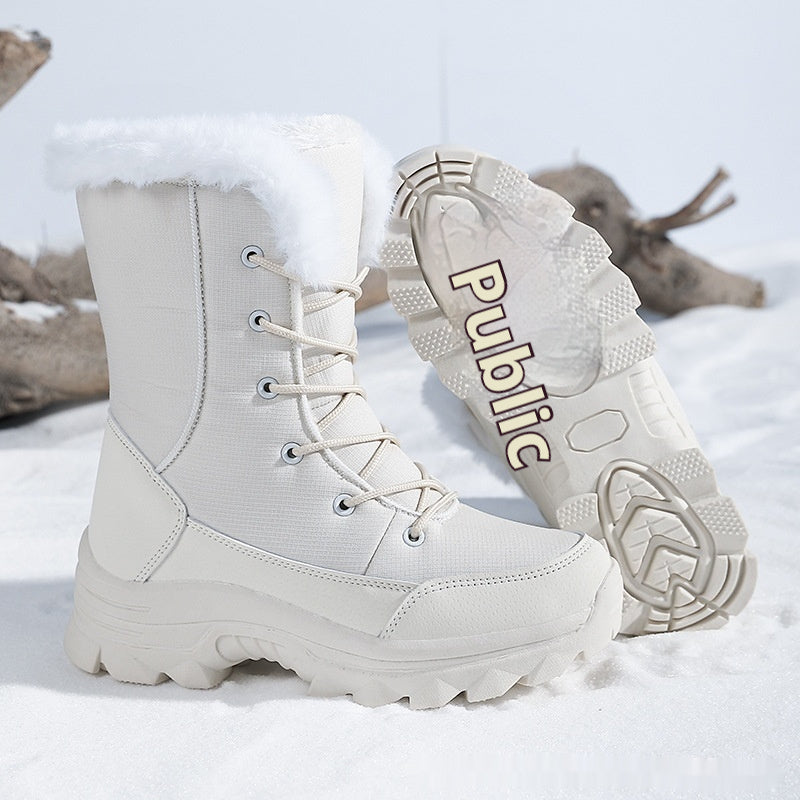 Fleece-Lined Thick Cold-Proof Warm Cotton Shoes