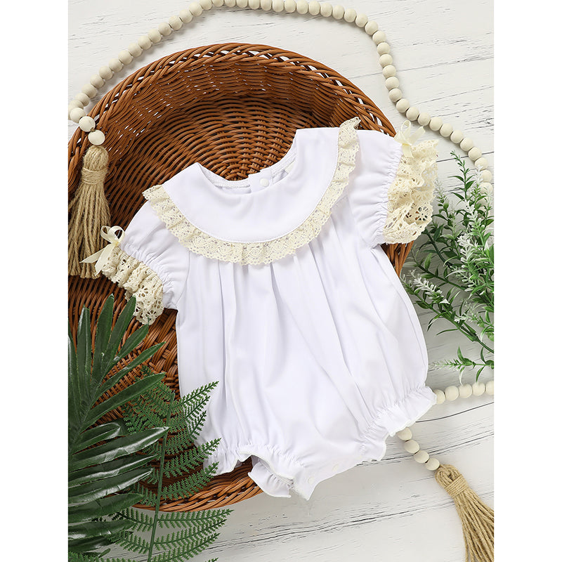 Baby Girl White Lace Romper