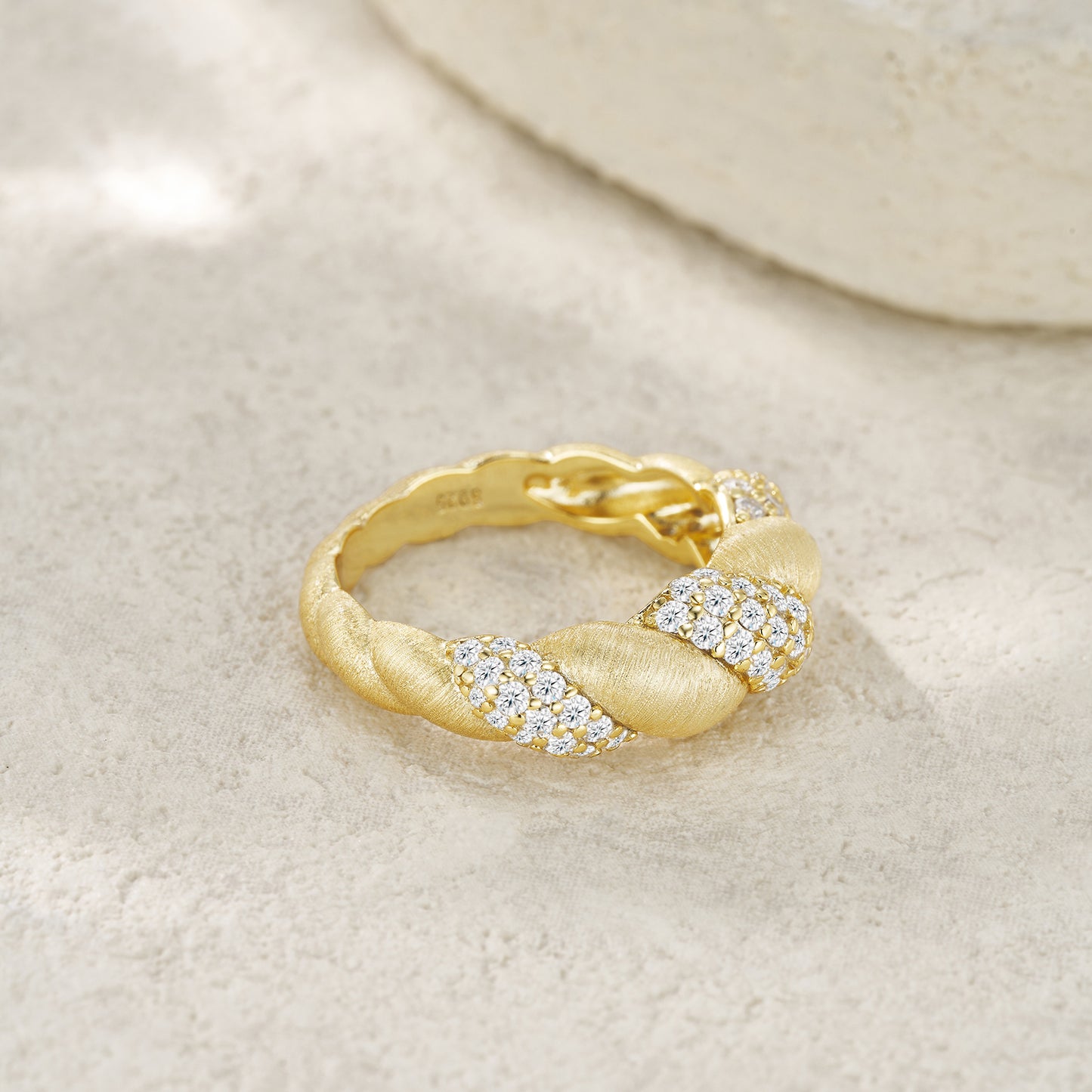 Tengman - Jewelry Accessory Set/Sterling Silver & Gold-plated Diamond