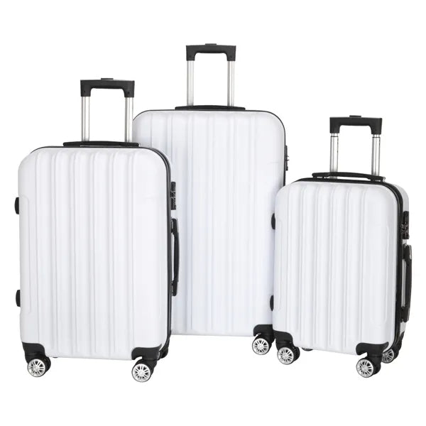 3-in-1 White Luggage