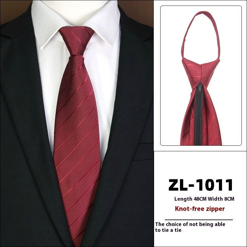 Men's Formal Business Zipper Tie