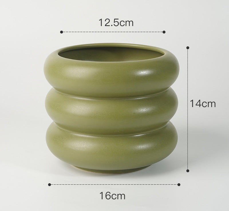 Morandi Round Ceramic Flower Vase