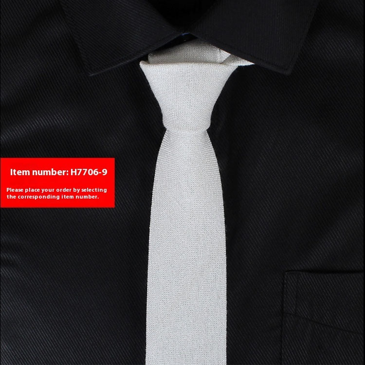 Men's Business Korean Solid Colour Tie