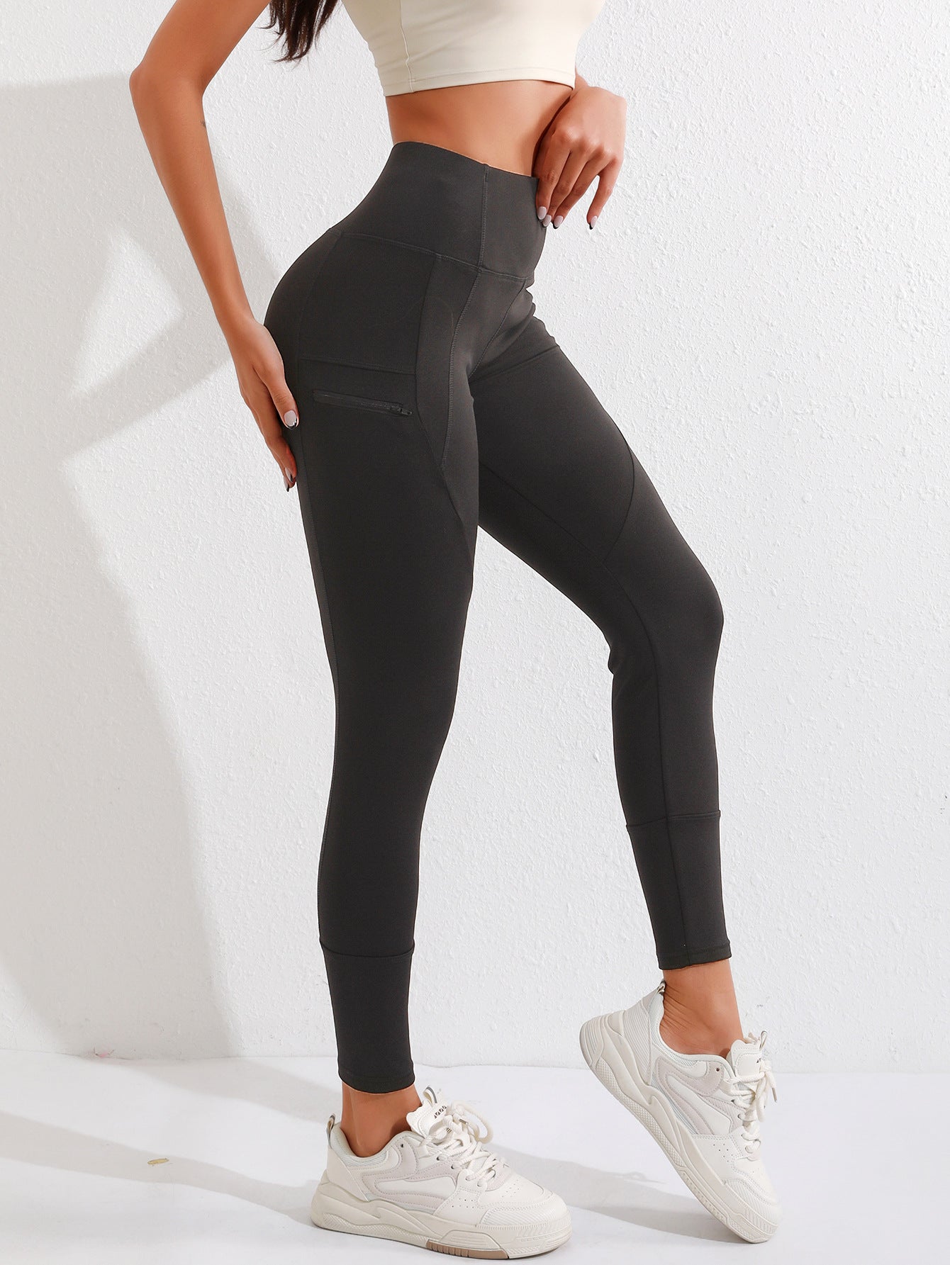 Winter Fleece Yoga Pocket Long Pants