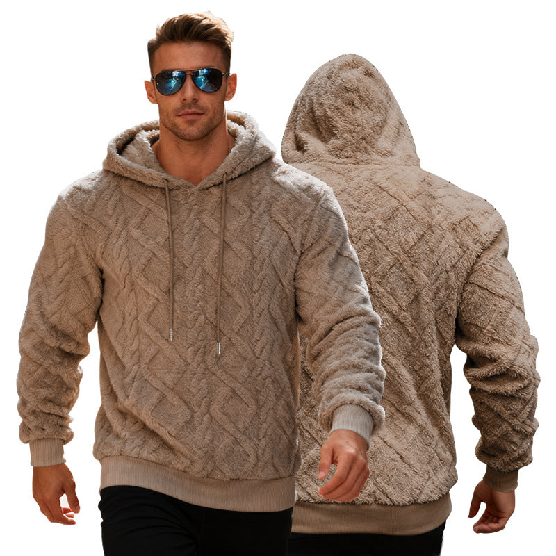 Men's Plush Hooded Sweatshirt