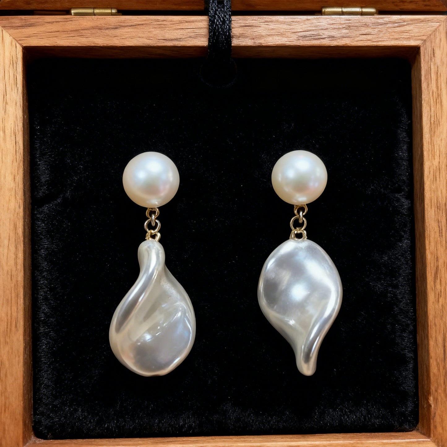 Irregular Pearl Drop Earrings