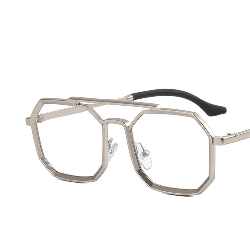 Men's Retro Polygonal Double Bridge Sunglasses