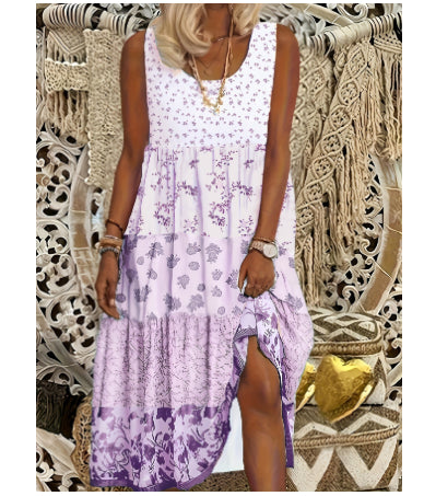 Women's Sleeveless Round Neck Dress