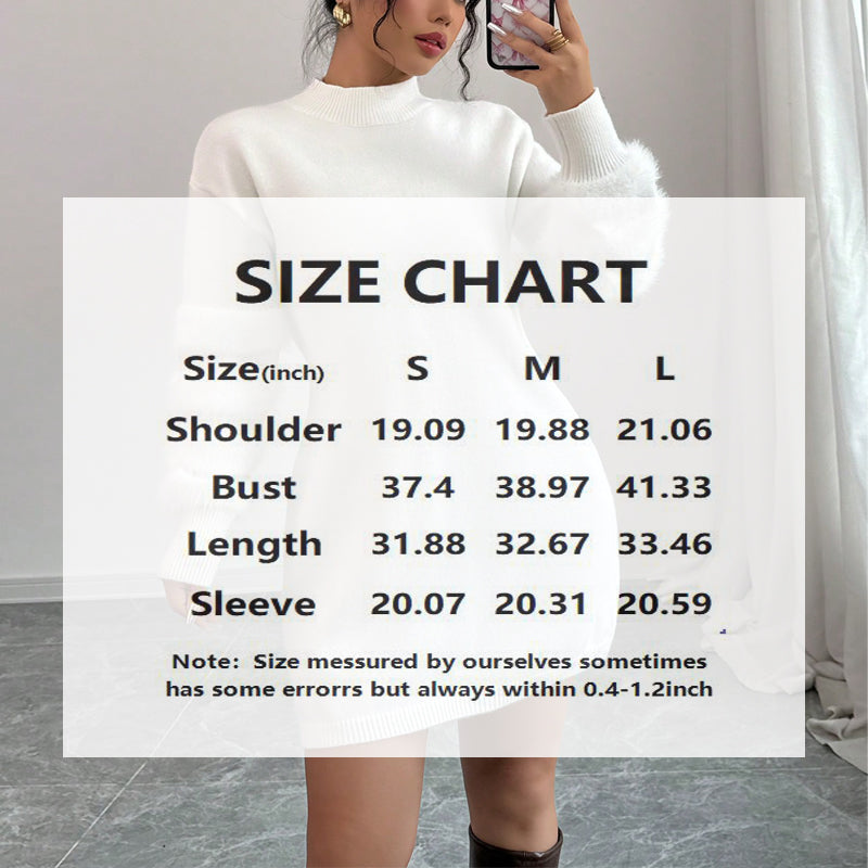 Women's Plush Long Sleeve Mini Dress