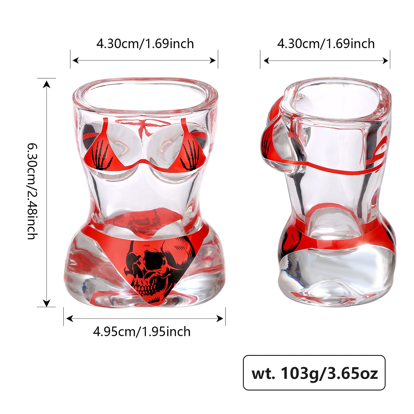 2 Pieces, Small Wine Glass/Shooters