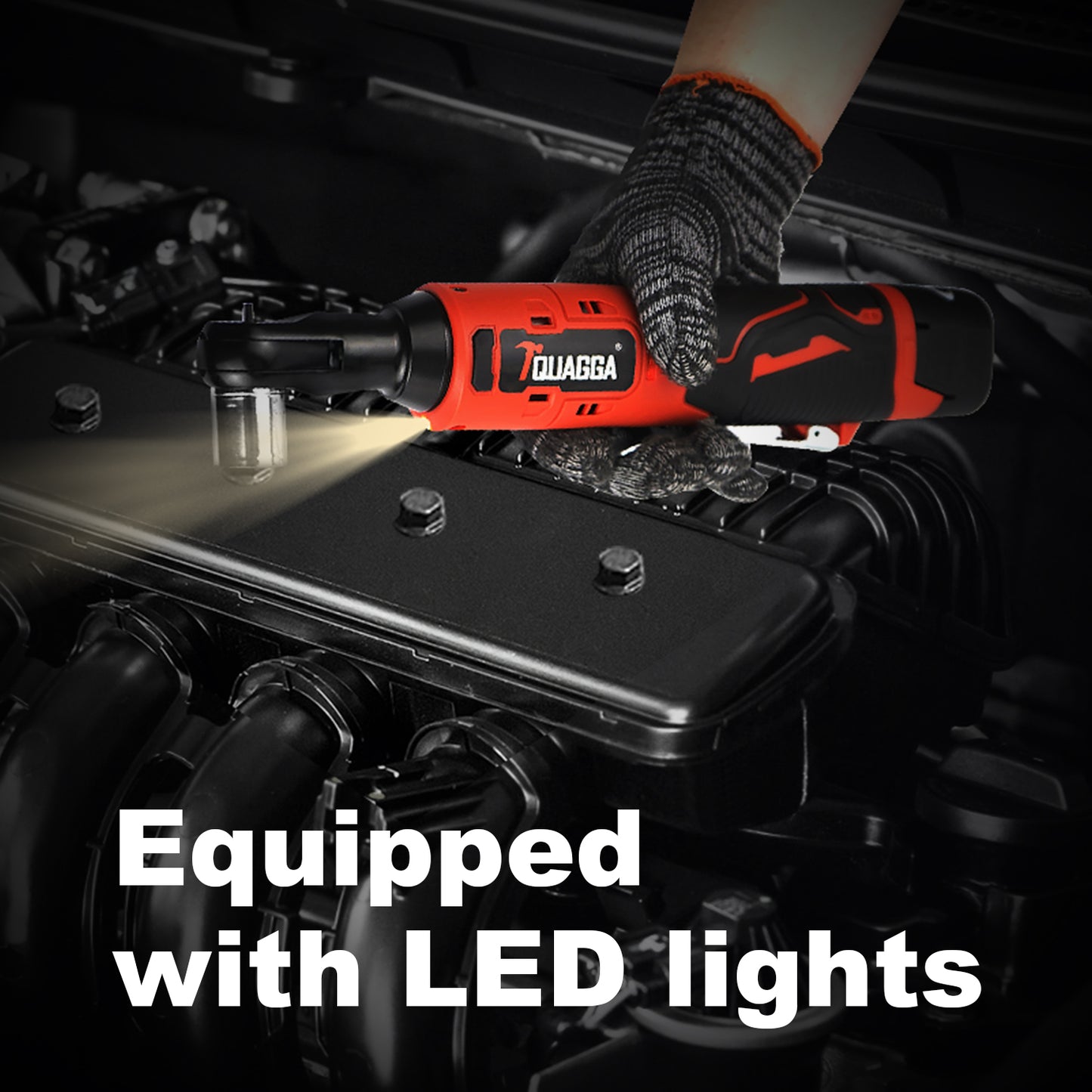 TQUAGGA 18V Cordless Electric Ratchet Wrench Set