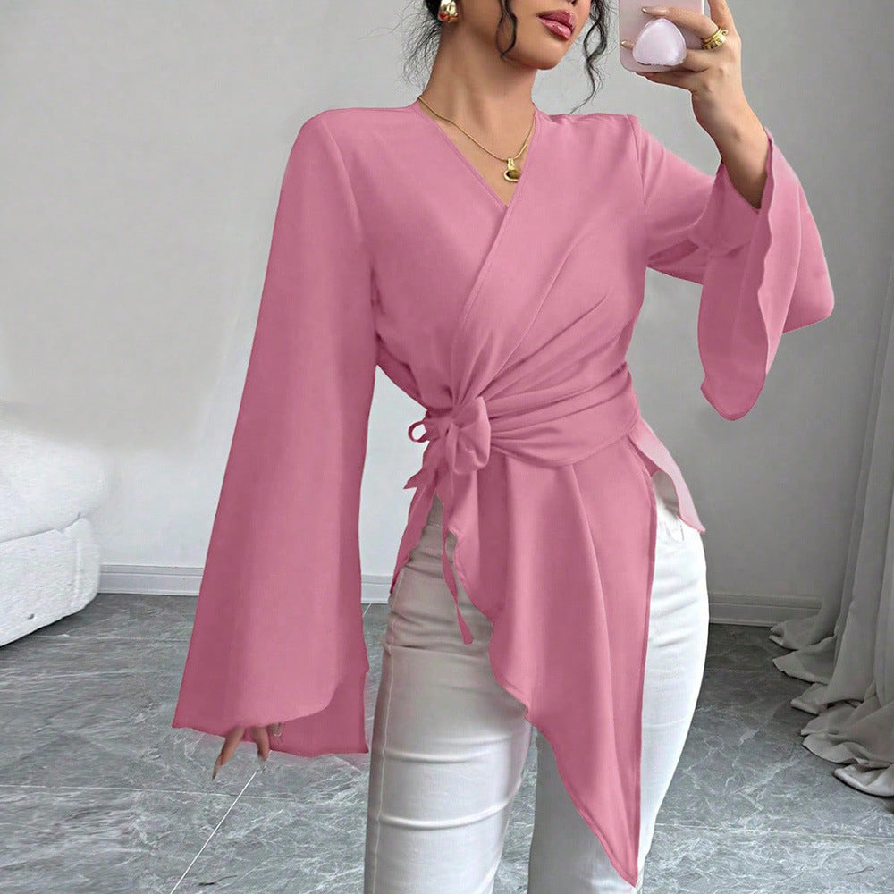Women's Light Mature-Style Satin Top