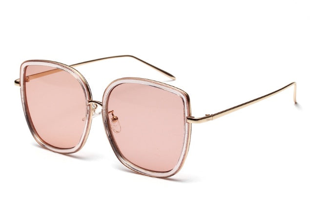 Women's Transparent Frame Ocean Colour Sunglasses
