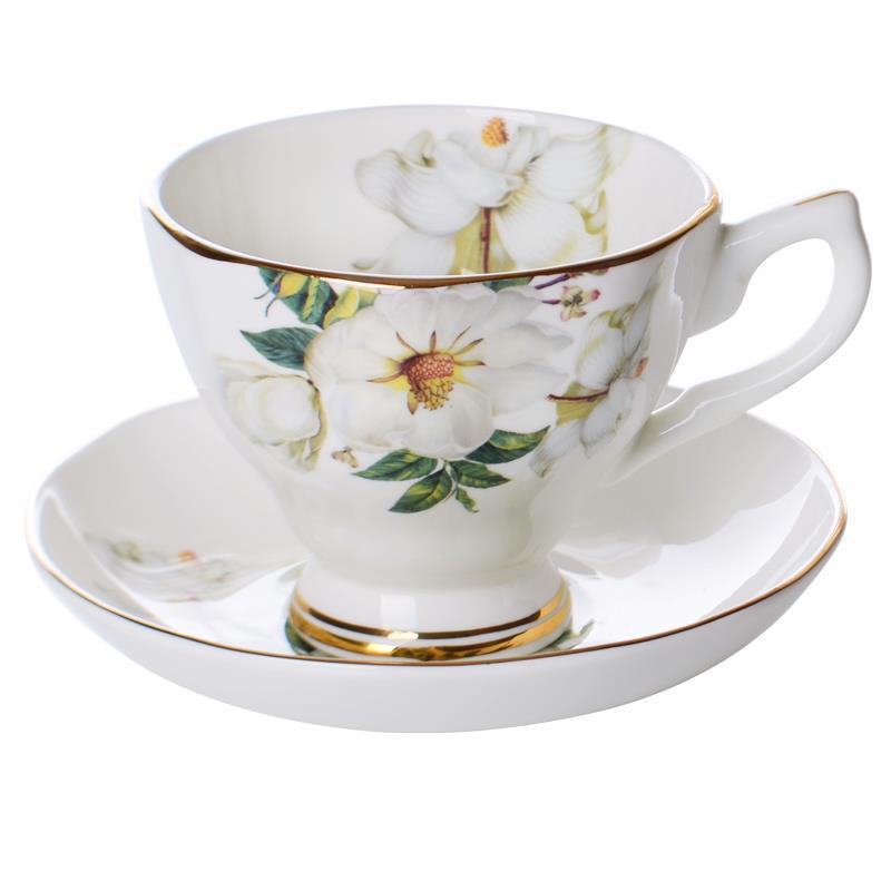 European Classic Series Bone China Coffee Cup & Saucer Set