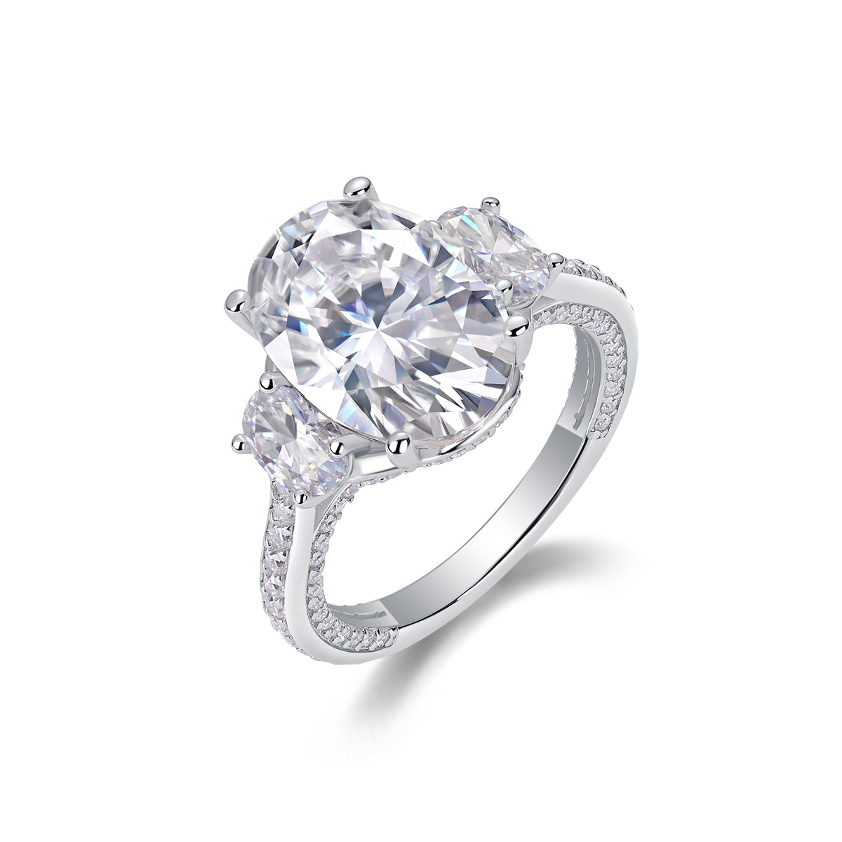 Crown Of Radiance - Jewelry Accessory Set/Sterling Silver And Platinum-plated Diamond