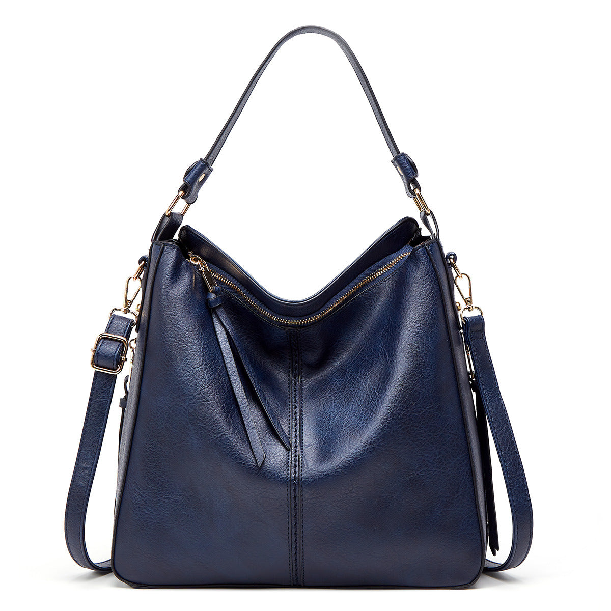 Women's Hobos Zipper Bucket Bags With Adjustable Shoulder-strap