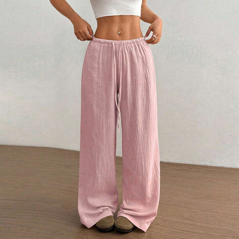 Plus Size Women's High-Waisted Wide Leg Pants \