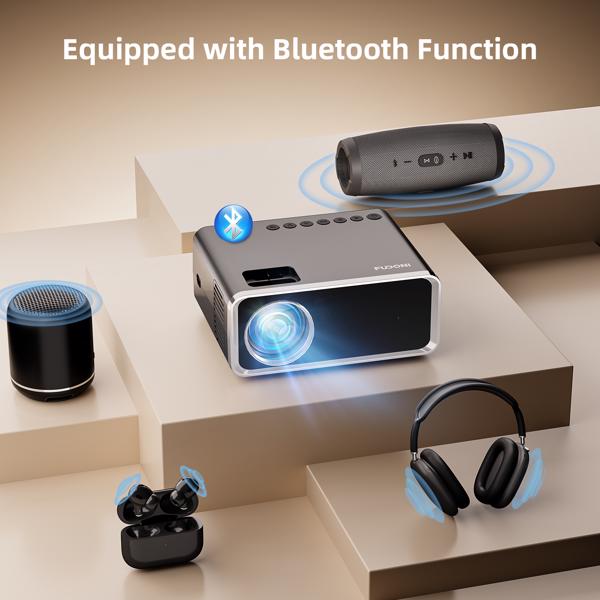 Upgraded 5G Portable Projector With WiFi & Bluetooth