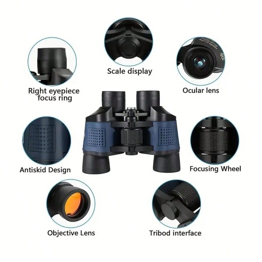 1PC Binoculars 60x60 Binoculars With Night Vision