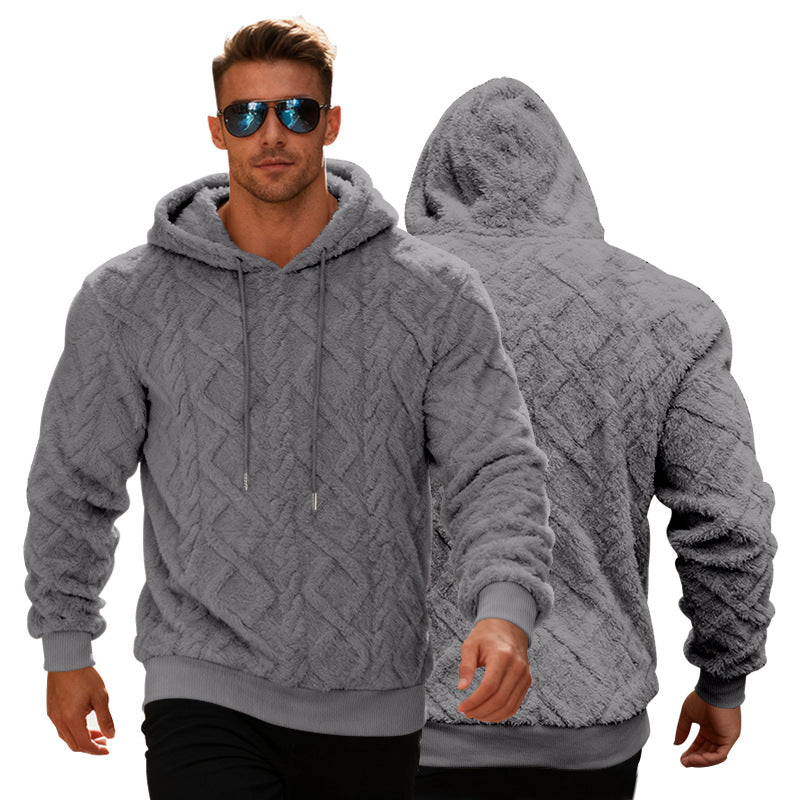 Men's Plush Hooded Sweatshirt
