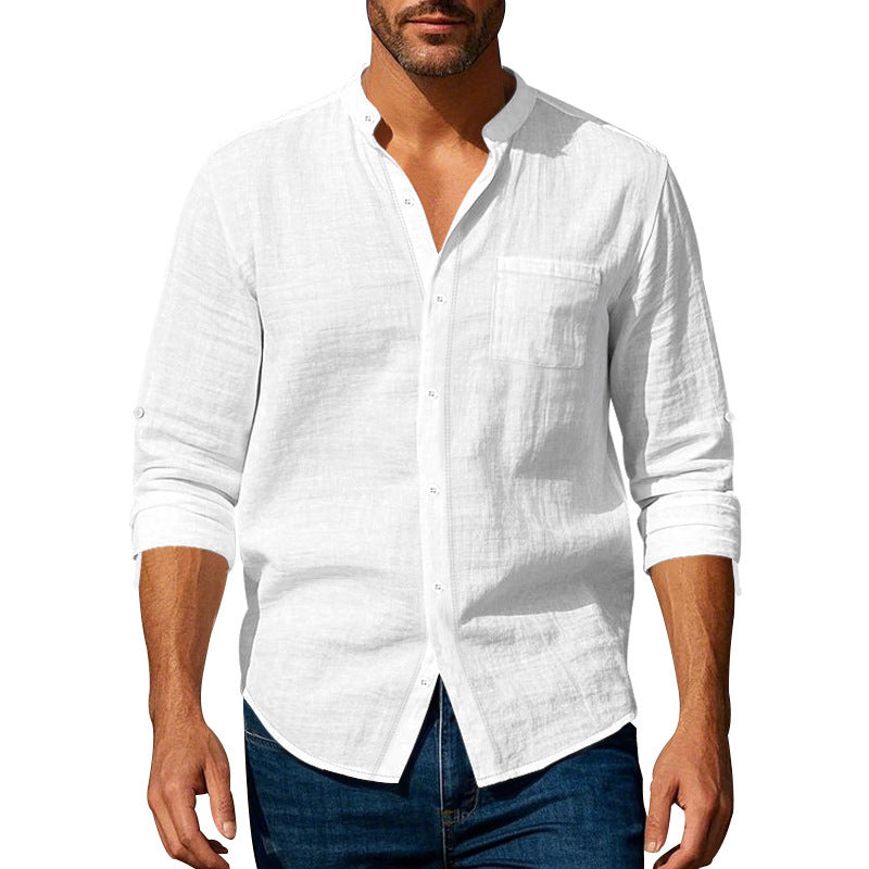 Long Sleeve Stand Collar Shirt