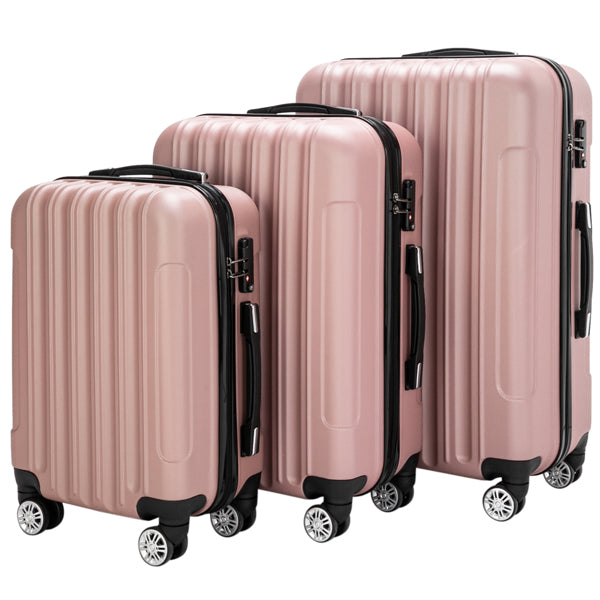Rose Gold/Vertical 3-in-1 Suitcase
