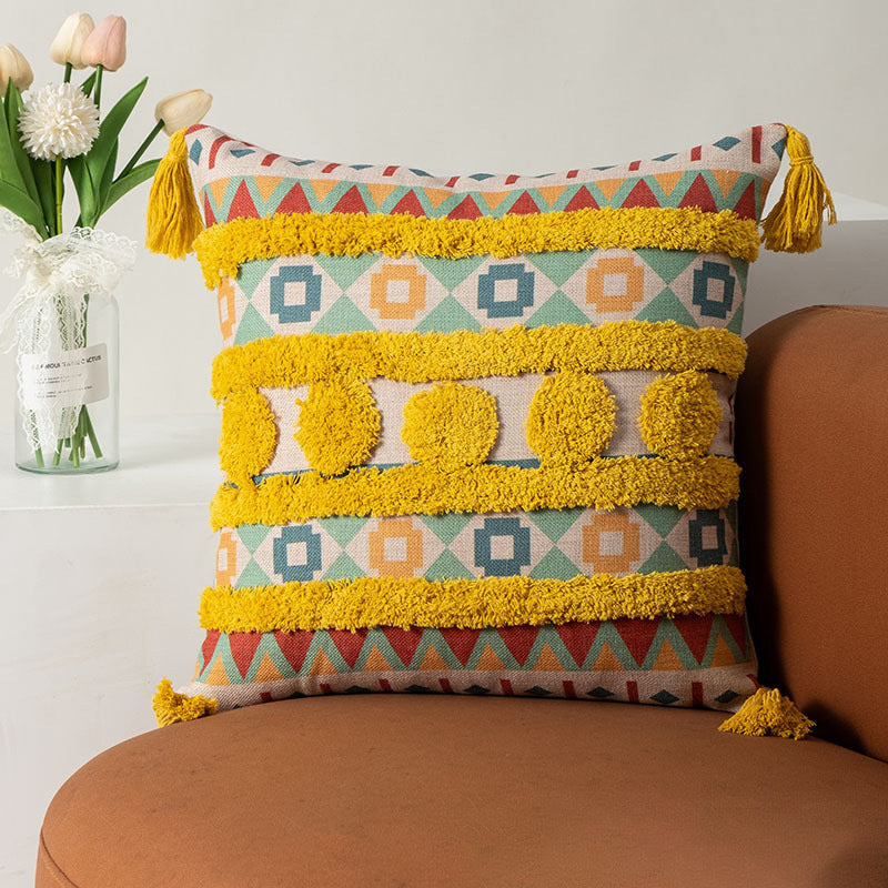 Tasseled Tufted Throw Pillows