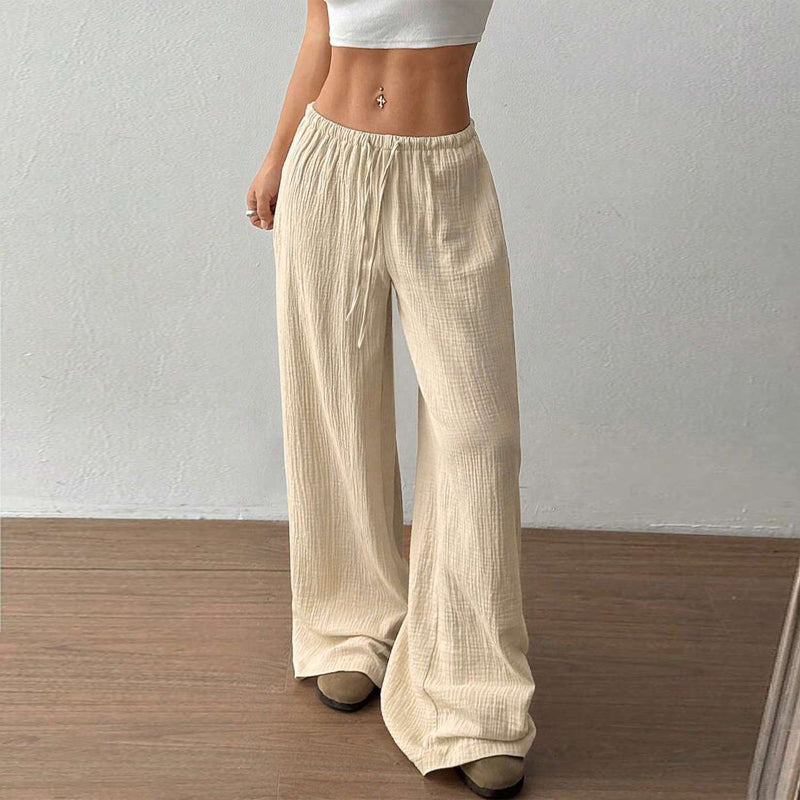 Plus Size Women's High-Waisted Wide Leg Pants \