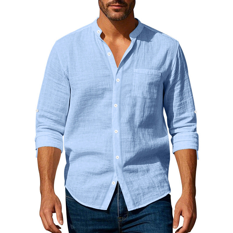 Long Sleeve Stand Collar Shirt