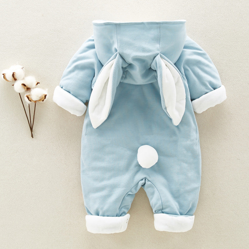 Baby Cotton Romper/Chinchilla Hooded