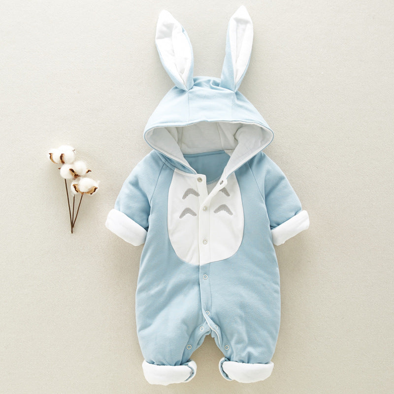 Baby Cotton Romper/Chinchilla Hooded