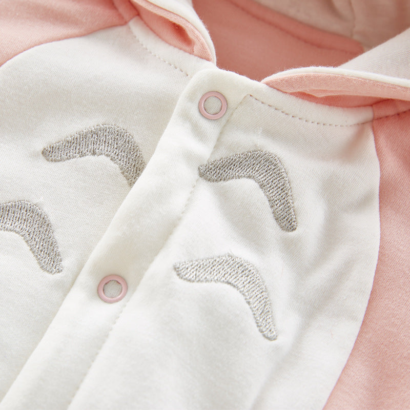 Baby Cotton Romper/Chinchilla Hooded