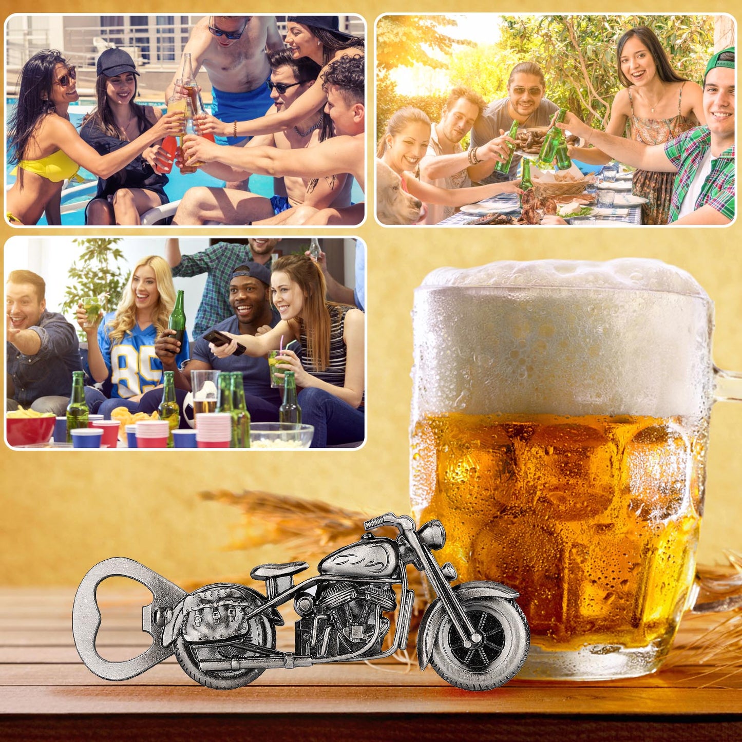 Old Style Motorcycle Beer Bottle Opener