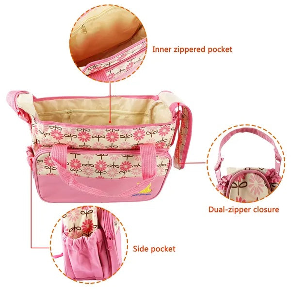 5PCS Baby Nappy Diaper Bags Set