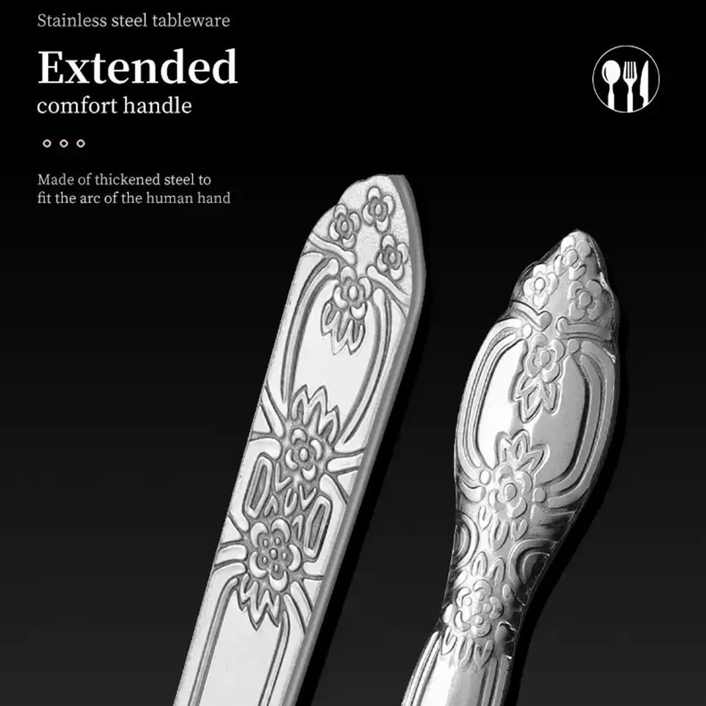 Deluxe Premium Cutlery Flatware Set/4 Piece Silverware