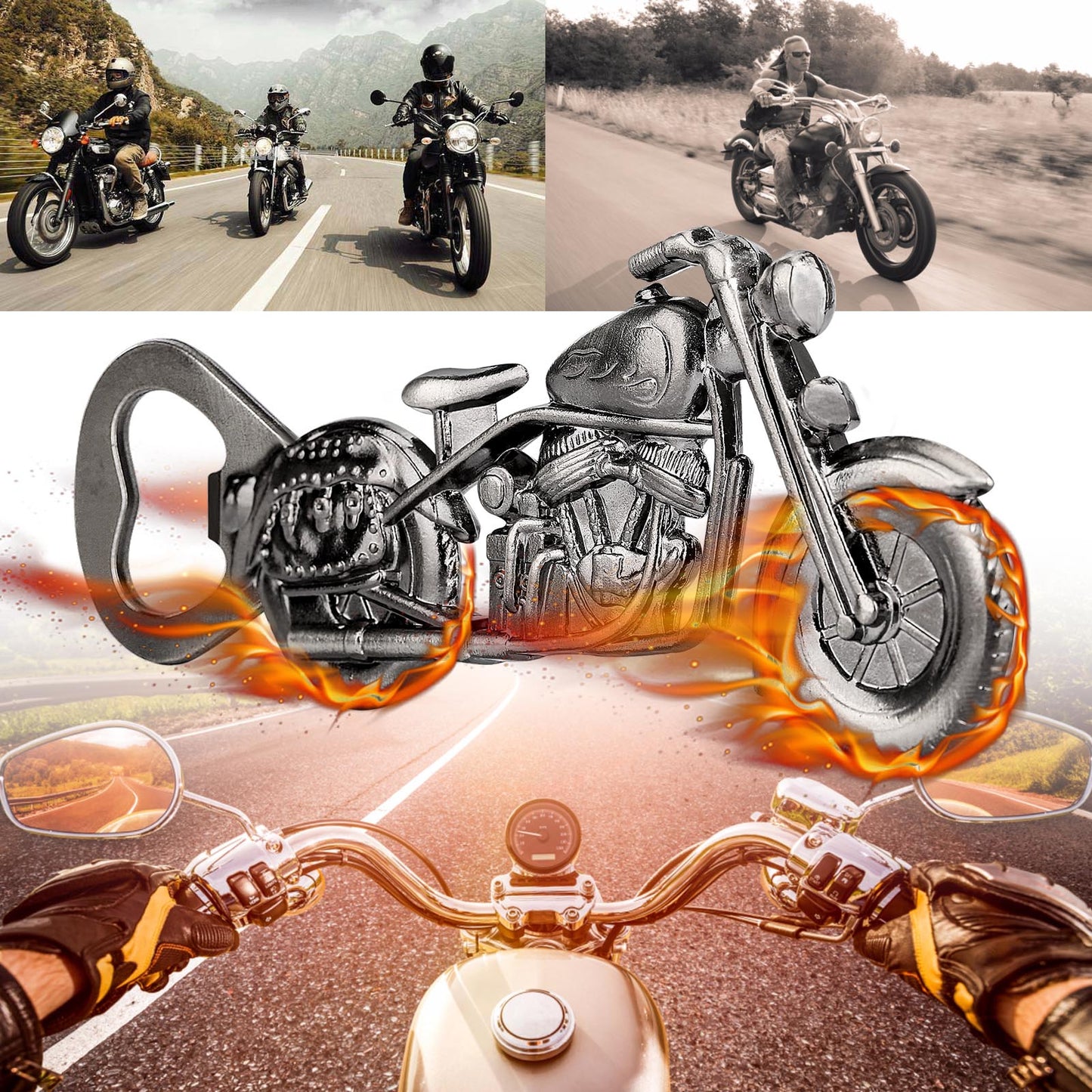 Old Style Motorcycle Beer Bottle Opener